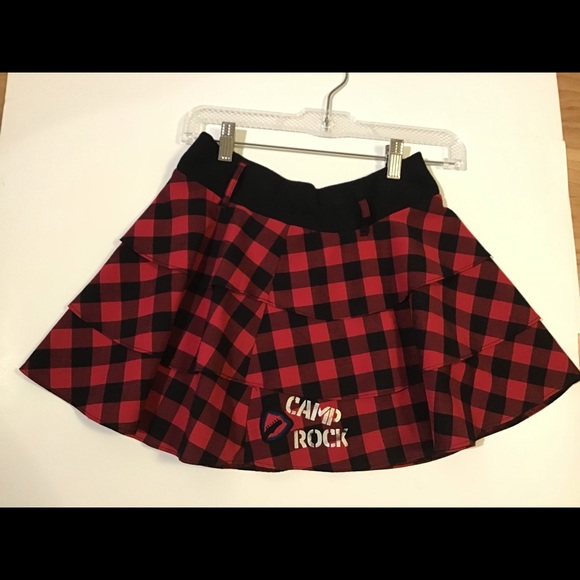 Girls camp rock Buffalo check red n black plaid ruffled mini skirt - Picture 8 of 12